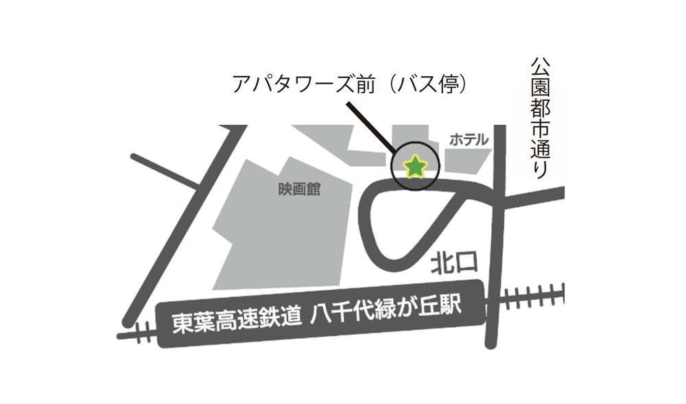 当院 ⇄ 八千代緑が丘駅コース地図